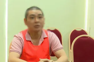 Bị can Lương Song Hào tại cơ quan điều tra. Ảnh: CÔNG AN CUNG CẤP