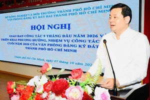 Giám đốc Sở Nông nghiệp - Môi trường TPHCM Nguyễn Toàn Thắng phát biểu chỉ đạo chiều 7-10. Ảnh: Trà Giang