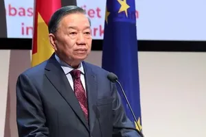 Tổng Bí thư, Chủ tịch nước Tô Lâm phát biểu tại diễn đàn Doanh nghiệp Việt Nam - Đan Mạch. Ảnh: TTXVN