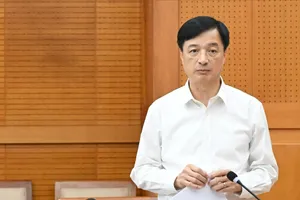 Trưởng Ban Tổ chức Trung ương Nguyễn Duy Ngọc phát biểu tại buổi làm việc, chiều 28-10. Ảnh: VIỆT DŨNG