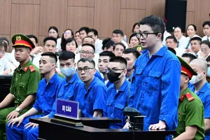 Bị cáo Phó Đức Nam tại phòng xử án
