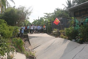 Intensified drought causes land subsidence and landslide in Mekong Delta region