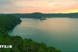 特能湖被誉为“波来古之眼”，是嘉莱省著名的旅游景点之一。图片来源：越通社