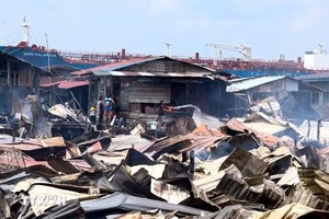 火灾现场。图自越通社