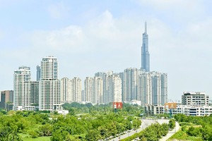 胡志明市现代发展都市。
