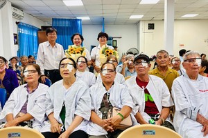 培德精舍本月份赞助73例免费白内障手术。图源：培德精舍