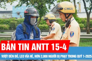 Bản tin ANTT 15-4: Vượt đèn đỏ, leo vỉa hè, hơn 2.000 người bị phạt; Bắt khẩn cấp đối tượng hiếp dâm và cướp tài sản