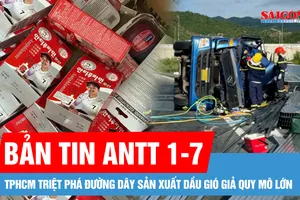 Bản tin ANTT 1-7: Phá đường dây sản xuất dầu gió giả; Xe tải lật trên đường dẫn cao tốc, 2 người tử vong