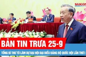 Bản tin trưa 25-9: Tổng Bí thư Tô Lâm dự Đại hội đại biểu Đảng bộ Quốc hội lần thứ I