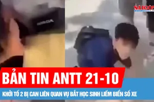 Bản tin ANTT 21-10: Nhóm đánh và bắt học sinh bò liếm biển số xe đều dưới 18 tuổi