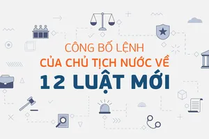 Công bố Lệnh của Chủ tịch nước về 12 luật mới