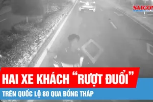 Điều tra vụ hai xe khách “rượt đuổi” kinh hoàng trên quốc lộ 80 qua Đồng Tháp