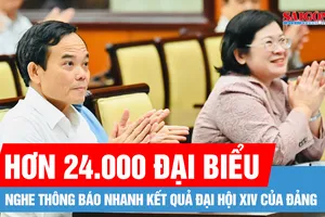 TPHCM: Hơn 24.000 đại biểu nghe thông báo nhanh kết quả Đại hội XIV của Đảng