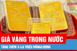Giá vàng trong nước sáng 28-1 tăng thêm 3-3,6 triệu đồng/lượng