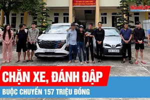 Băng nhóm chặn xe, đưa phụ nữ về nhà nghỉ đánh đập, buộc chuyển 157 triệu đồng