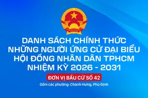 Danh sách chính thức những người ứng cử đại biểu HĐND TPHCM nhiệm kỳ 2026 - 2031 - Đơn vị bầu cử số 42