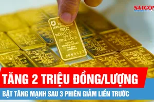 Sáng 2-7, vàng tăng 2 triệu đồng/lượng