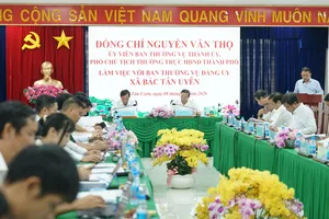 Đồng chí Nguyễn Văn Thọ, Phó Chủ tịch Thường trực HĐND TPHCM làm việc với Đảng ủy xã Bắc Tân Uyên