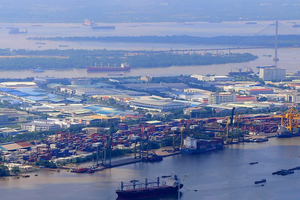 从高空俯瞰新顺出口加工区一隅。