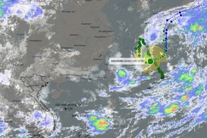 9月6日10时，西北太平洋海域红外卫星云图。图：南部气象水文台。