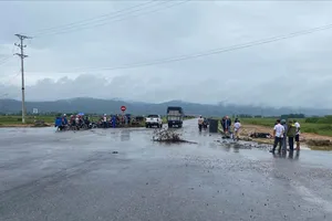 Khu vực hiện trường vụ tai nạn 