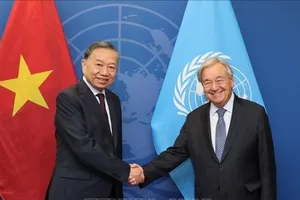Tổng Bí thư, Chủ tịch nước Tô Lâm và Tổng Thư ký Liên hợp quốc António Guterres. Ảnh : TTXVN