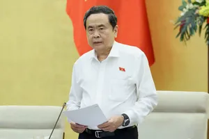 Chủ tịch Quốc hội Trần Thanh Mẫn phát biểu khai mạc phiên họp thứ 7 của Ủy ban Thường vụ Quốc hội chiều 1-10. Ảnh: QUANG PHÚC