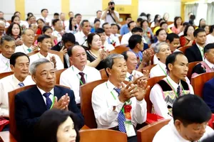 Các nông dân Việt Nam xuất sắc năm 2026 tại buổi gặp mặt sáng 12-10. Ảnh: ANH THƠ