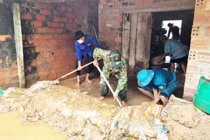 Người dân vùng sạt lở núi Cấm khắc phục hậu quả