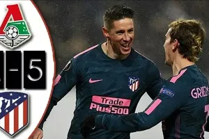 Lokomotiv - Atletico 1-5 (chung cuộc 1-8): Thầy trò Diego Simeone nghiền nát đối thủ