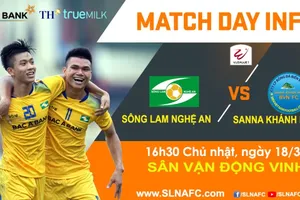 Trực tiếp trận SLNA - S.Khánh Hòa