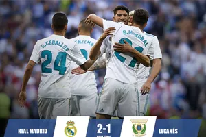 Real Madrid - Leganes 2-1: Vắng 10 trụ cột, Real vẫn thắng dễ