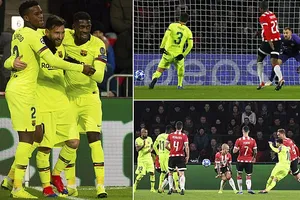 PSV Eindhoven - Barcelona 1-2: Messi, Pique loại PSV