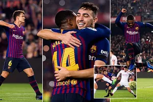 Barcelona - Leonesa 4-1: Dàn sao trẻ Munir, Denis Suarez, Malcom khoe tài