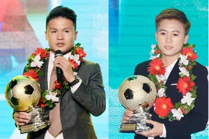Quang Hải và Tuyết Dung đoạt Quả bóng Vàng Việt Nam 2018