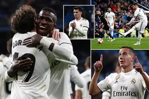 Real Madrid - Leganes 3-0: Cựu binh Ramos ghi bàn, Vazquez lập công, Vinicius lập siêu phẩm