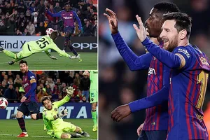 Barca - Levante 3-0 (chung cuộc 4-2): Dembele lập cú đúp, Messi ấn định chiến thắng