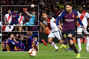 Barcelona - Rayo Vallecano 3-1: Raul de Tomas mở tỷ số, Pique, Messi, Suarez trút giận đối thủ