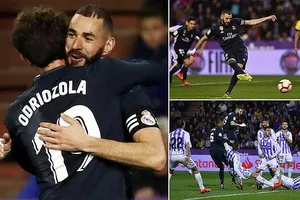 Valladolid - Real Madrid 1-4: Benzema lập cú đúp, Varane, Modric góp công, HLV Solari giành 3 điểm