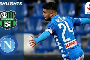 Sassuolo - Napoli 1-1: Berardi mở tỷ số, Insigne gỡ hòa, Napoli kém Juve 18 điểm 