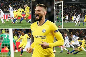 Dynamo Kiev-Chelsea 0-5 (chung cuộc 0-8): Giroud, Alonso, Hudson-Odoi tỏa sáng, HLV Sarri giành vé