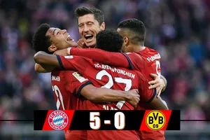Bayern Munich - Borussia Dortmund 5-0: Hummels, Lewandowski, Martinez, Gnabry mang chiến thắng 5 sao