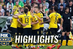 Monchengladbach - Dortmund 0-2: Sancho, Reus ghi bàn, thây trò HLV Lucien Favre về Nhì