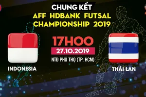 Trực tiếp Indonesia - Thái Lan, AFF HDBank Futsal Championship 2019
