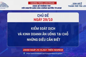 Livestream "Dân hỏi - Thành phố trả lời" với chủ đề: "Kiểm soát dịch và kinh doanh ăn uống tại chỗ - những điều cần biết"