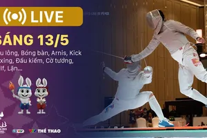 🔴 TRỰC TIẾP SEA Games 32 sáng 13/5: Cầu lông, Bóng bàn, Kick Boxing, Đấu kiếm, Cờ tướng, Golf, Lặn...