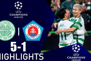Celtic vs Slovan Bratislava 5-1: Lần lượt Scales, Furuhashi, Engels, Maeda, Idah bắn phá, vùi dập đối thủ