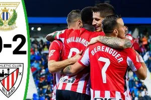 Leganes vs Athletic Bilbao 0-2: Tâm điểm hiệp 2, Guruzeta kiến tạo, Vivian khai bàn, Gorosabel dọn cỗ, Inaki Williams chốt hạ