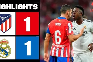 Atletico Madrid vs Real Madrid 1-1: Tâm điểm hiệp 2, Vinicius kiến tạo, Militao mở bàn, Galan chọc khe, VAR công nhận bàn thắng của Correa, chia điểm derby thành Madrid 