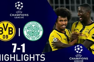 Borussia Dortmund vs Celtic 7-1: Can sớm khai bàn, Adeyemi xuất thần hattrick, Guirassy ghi cú đúp, Nmecha góp công 7 bàn mãn nhãn